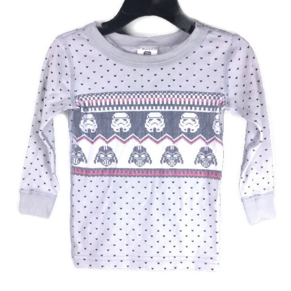 Hanna Andersson Star Wars Fair Isle Organic Cotton Long John Top Size 2T